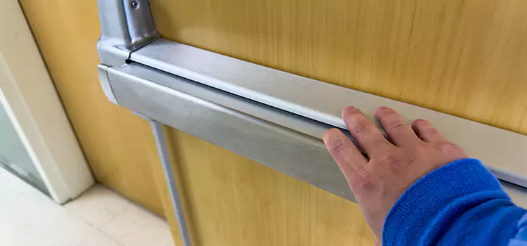 Installing a Push Bar on a Door Duluth